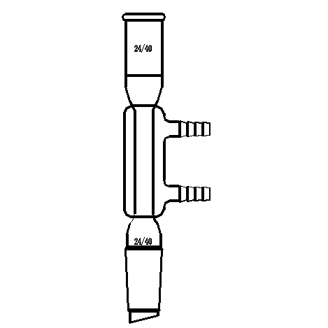 C204100,直型冷凝器,24/40,有效长度:100mm,φ10mm小咀