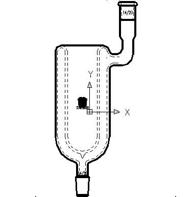 C341031,微型杜瓦冷凝器,90°,14/20,内管深:120mm,内径:31mm