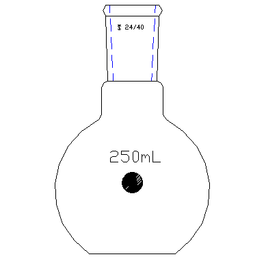 F124250,平底烧瓶,磨口:24/40,250ml