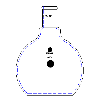 F128000,平底烧瓶,磨口:29/42,1000ml