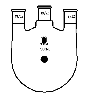 F449500 直三口球瓶 容量(mL)500 主口19/22 侧口19/22