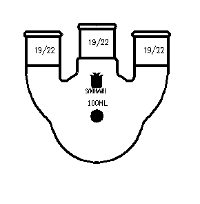 F449900 直三口球瓶 容量(mL)100 主口19/22 侧口19/22
