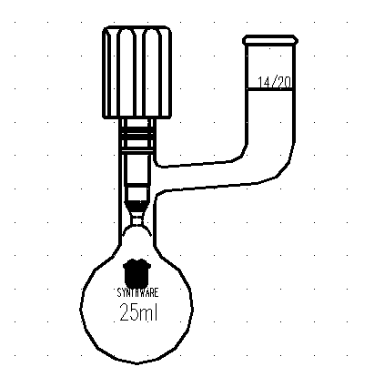 F461025 溶剂存储球瓶（f46） 容量(mL)25 磨口14/20 阀尺码0-4mm