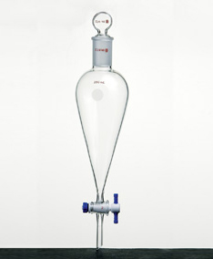 F479125A,分液漏斗,上磨口:19/22玻璃口塞,2mm四氟节门塞,125ml