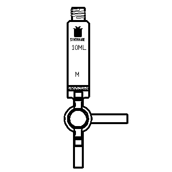 P130010M,多肽固相合成管,T型四氟节门,10ml,14#,G3