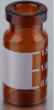 V332004B,钳口棕色样品瓶带书写签 2ml 100个/包 11.6*32mm