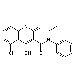 1-甲基-2-氧代-4-羟基-5-氯-N-乙基-N-苯基-1,2-二氢喹啉-3-甲酰胺