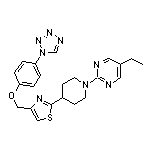 2-[1-(5-乙基-2-嘧啶基)-4-哌啶基]-4-[[4-(1-四唑基)苯氧基]甲基]噻唑