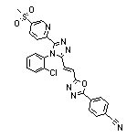 (E)-4-[5-[2-[4-(2-氯苯基)-5-(5-甲砜基-2-吡啶基)-4H-1,2,4-三唑-3-基]乙烯基]-1,3,4-噁二唑-2-基]苯腈