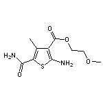 2-Amino-5-carbamoyl-4-methyl-thiophene-3-carboxylic acid 2-methoxy-ethyl ester