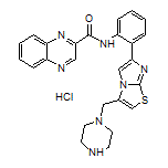 N-[2-[3-(哌嗪-1-基甲基)咪唑并[2,1-b]噻唑-6-基]苯基]喹喔啉-2-甲酰胺盐酸盐