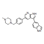 3-(5-吲哚基)-5-[4-[(4-甲基-1-哌嗪基)甲基]苯基]-7-氮杂吲哚