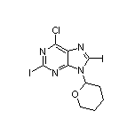 6-氯-2,8-二碘-9-(四氢-2H-吡喃-2-基)-9H-嘌呤