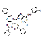 二苯甲酸[(2R,3R,4R,5R)-2-[(苯甲酰基氧基)甲基]-5-[2-氯-6-[(3-碘苄基)氨基]-9H-嘌呤-9-基]四氢呋喃-3,4-二基]酯