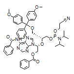N6-苯甲酰基-5’-(4,4’--二甲氧基三苯甲基)-2’-苯甲酰基-2’,3’-seco-腺-3’-氰基乙基亚磷酰胺