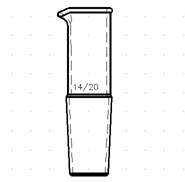 A221420,液体倒出接头,磨口:14/20