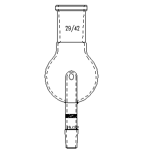 A232919,防溅球,具砂板,上磨口:29/42,下磨口:19/22,100ml