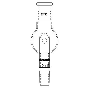 A232924,防溅球,具砂板,上磨口:29/42,下磨口:24/40,100ml