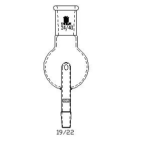 A242419,防溅球,具孔玻板,上磨口:24/40,下磨口:19/22,100ml