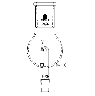 A282914,防溅球,上磨口:29/42,下磨口:14/20,100ml