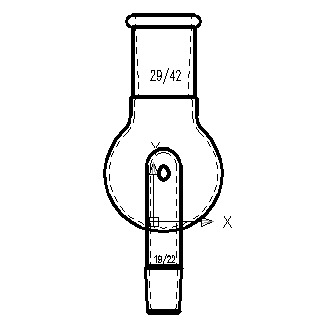 A282919,防溅球,上磨口:29/42,下磨口:19/22,100ml