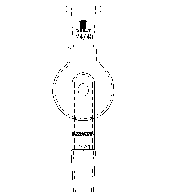 A462424,具砂板改造的防溅球,24/40-24/40,100ml