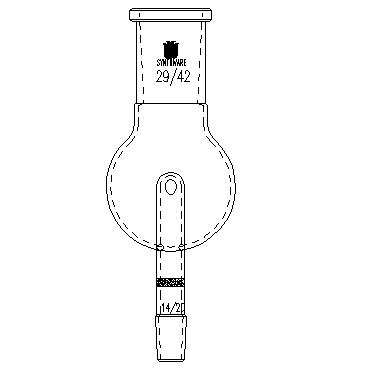 A462914,具砂板改造的防溅球,29/42-14/20,100ml