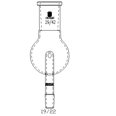 A462919,具砂板改造的防溅球,29/42-19/22,100ml