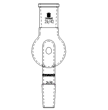 A462924,具砂板改造的防溅球,29/42-24/40,100ml