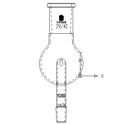 A472914,防溅球,具多孔板及回流孔,29/42-14/20,100ml