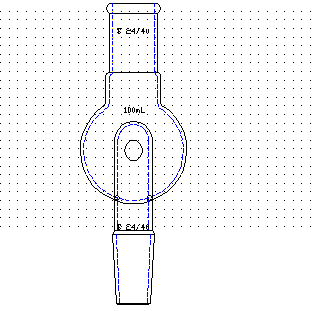 A602424,防溅球,具回流孔,上磨口:24/40,下磨口:24/40,100ml