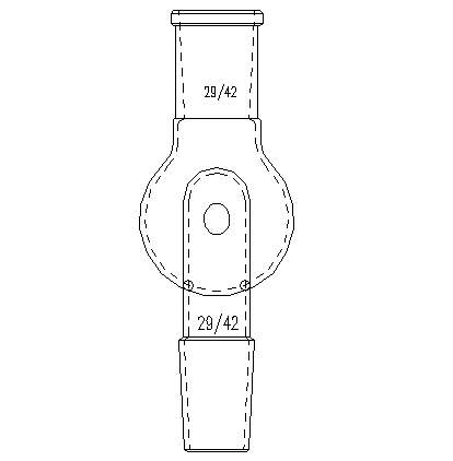 A602929,防溅球,具回流孔,上磨口:29/42,下磨口:29/42,100ml