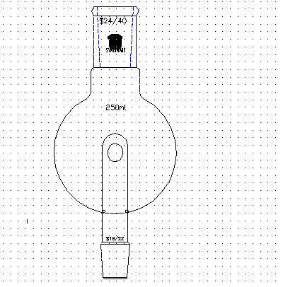 A609250,防溅球,具回流孔,上磨口:24/40,下磨口:19/22,250ml