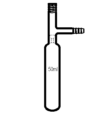 F580850,溶剂储存瓶(SCHLENK),50ml,管外径×总高:28×140mm,0-8mm高真空