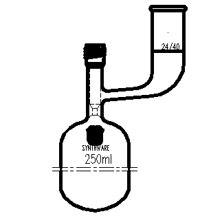 F764250,溶剂储存瓶,具内磨口,24/40,250ml,4mm高真空阀,管外径*长度60mm*140mm